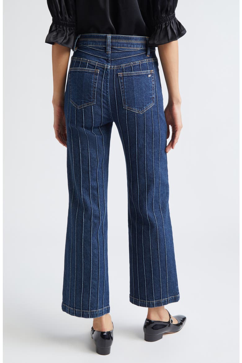 Camen Pintuck Flare Jeans, Alternate, color, FONTAINE