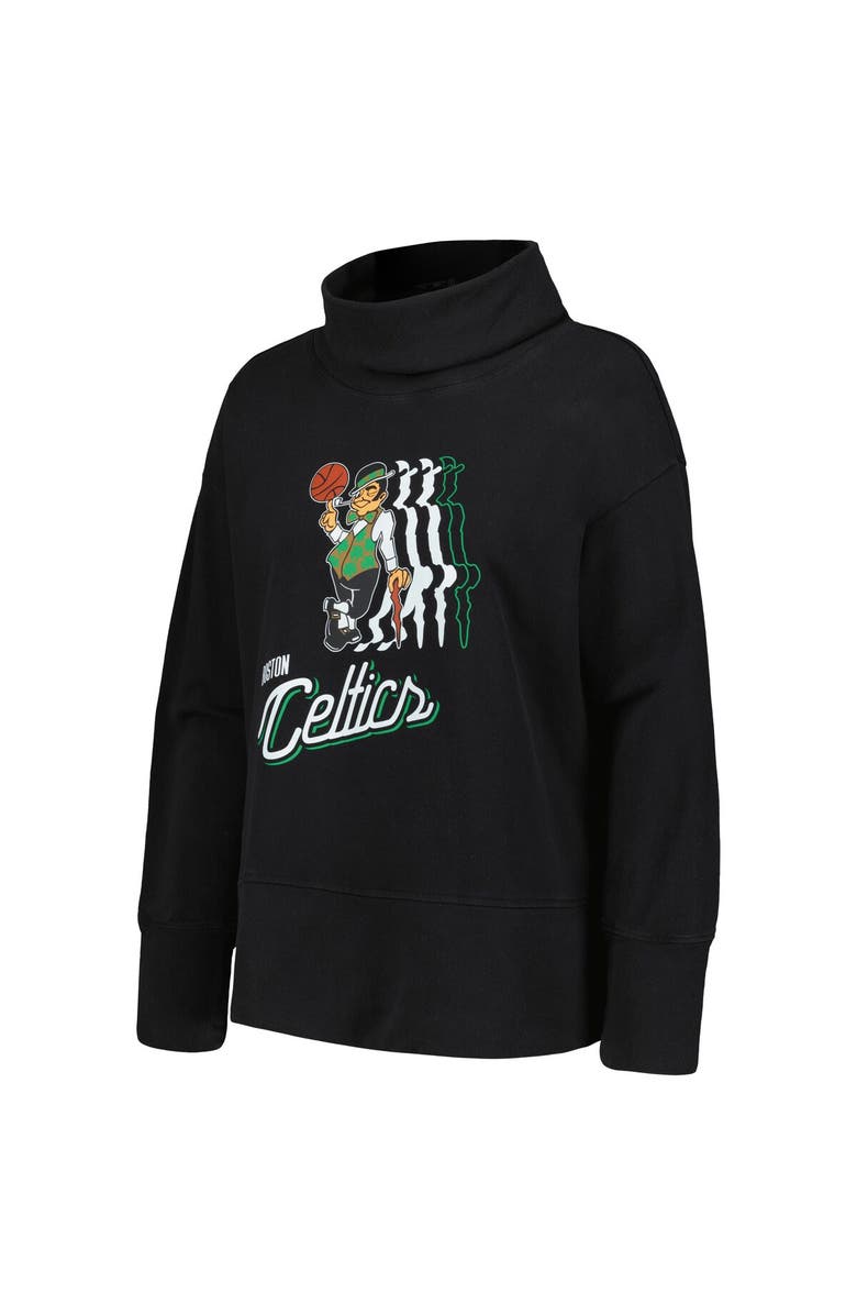 LEVELWEAR Women's Levelwear Black Boston Celtics Sunset Pullover Sweatshirt, Alternate, color, Black