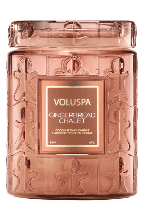 Gingerbread Chalet Small Glass Jar Candle