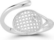 SPHERA MILANO Cubic Zirconia Tennis Racket Bypass Ring