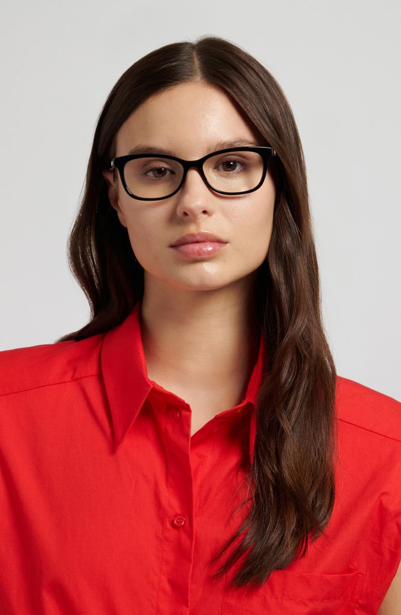 Kate Spade New York bronwen 52mm rectangular optical glasses, Alternate, color,