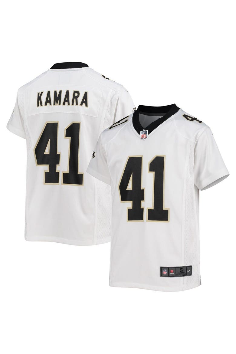 Youth Nike Alvin Kamara White New Orleans Saints 2018 Game Jersey, Alternate, color, WHITE
