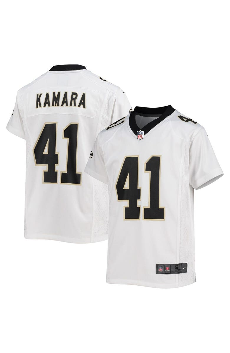 Nike Youth Nike Alvin Kamara White New Orleans Saints 2018 Game Jersey, Alternate, color, White