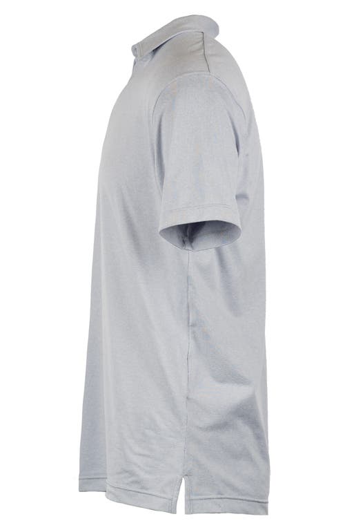 Burnside Soft Jersey Polo In Heather Light Grey