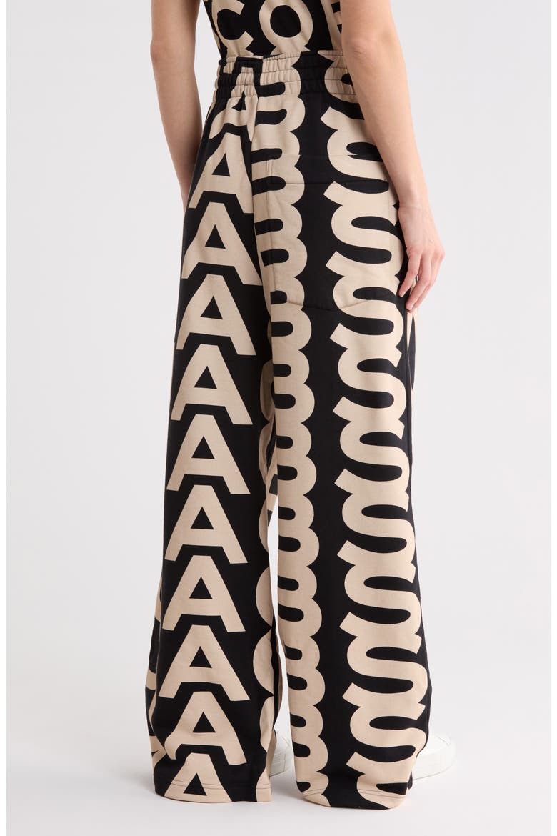 Monogram Oversize Sweatpants, Alternate, color, BLACK/IVORY