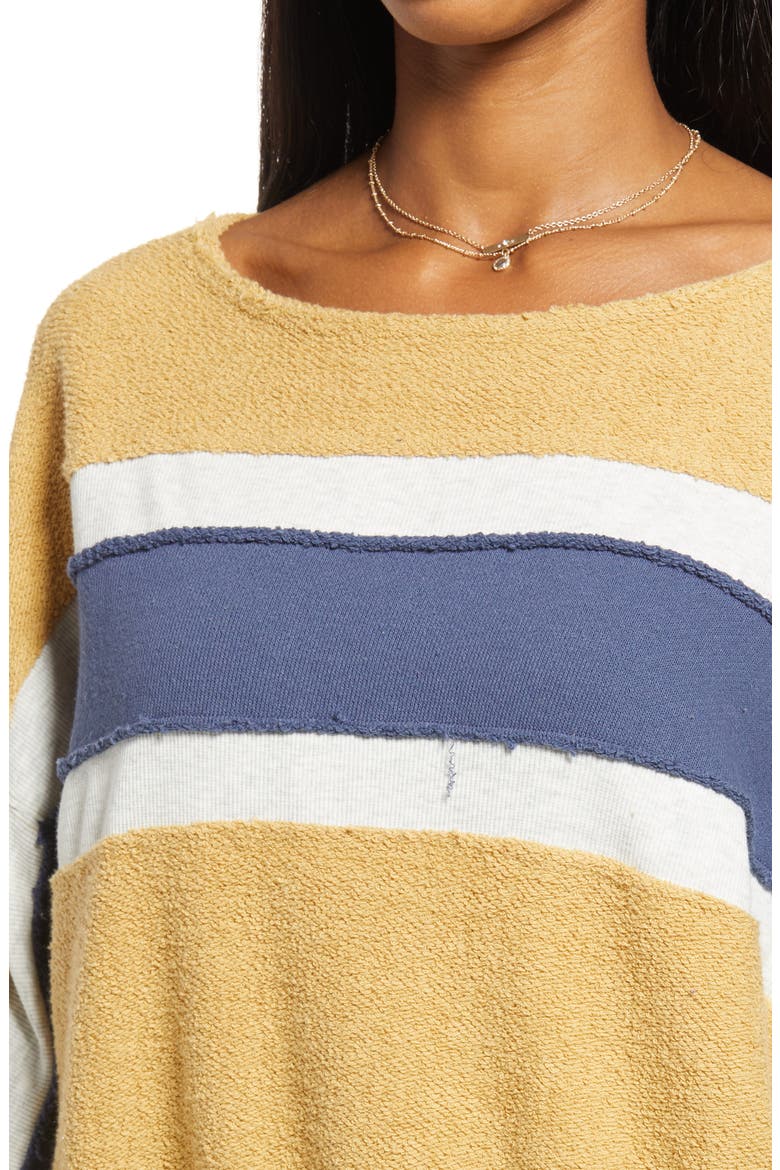 Palo Alto Cotton Blend Stripe Pullover, Alternate, color, GOLDEN COMBO