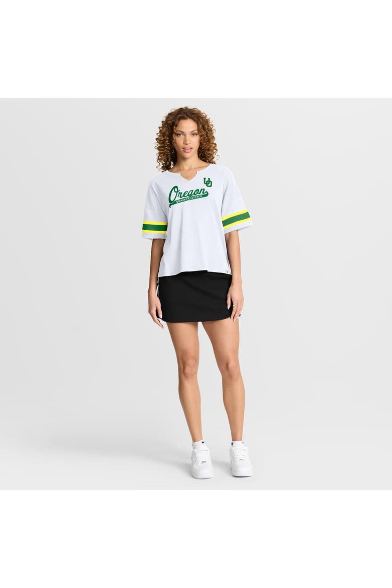 Women's Fanatics White Oregon Ducks Hometown Premium Script T-Shirt, Alternate, color, White