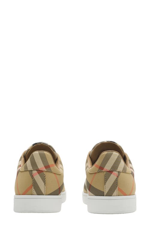 Burberry Set Check Low Top Sneaker In Brown