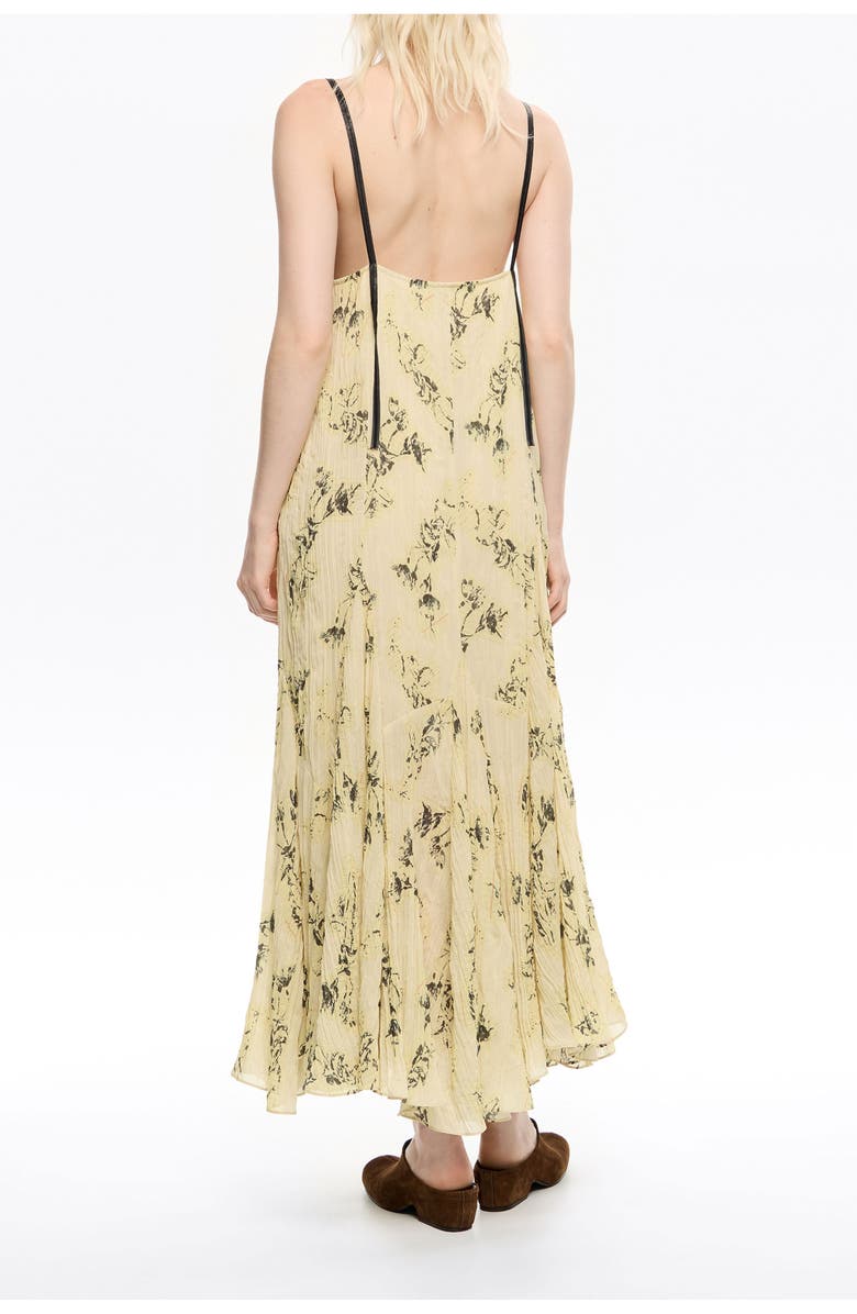 Bimba y Lola Notebook Pleated Asymmetric Dress, Alternate, color, Notebook Light Yellow