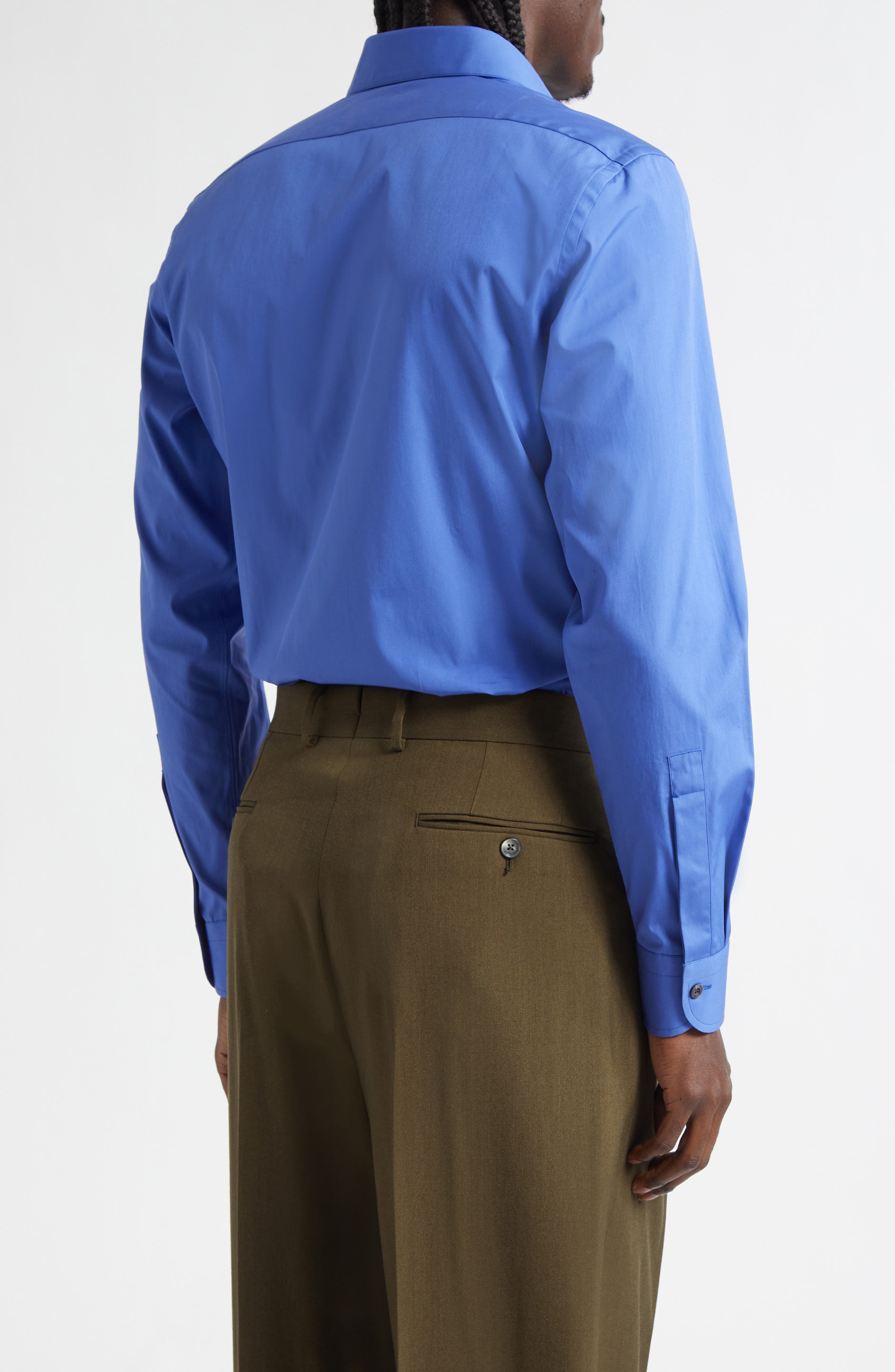 Cotton Poplin Button-Up Shirt - image 4