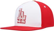 PRO STANDARD Men's Pro Standard  White/Red Los Angeles Dodgers Strawberry Ice Cream Drip Snapback Hat