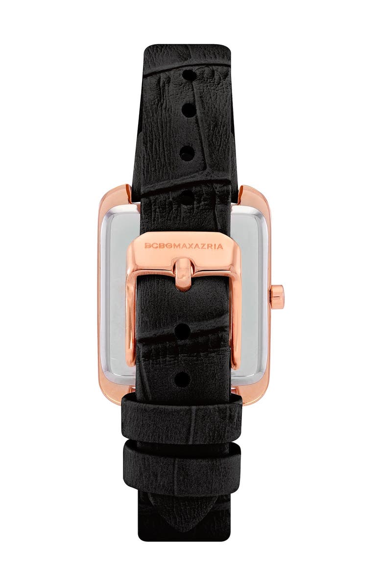 BCBGMAXAZRIA Classic Japanese-Quartz Watch with Leather Strap, 25.5mm, Alternate, color, 