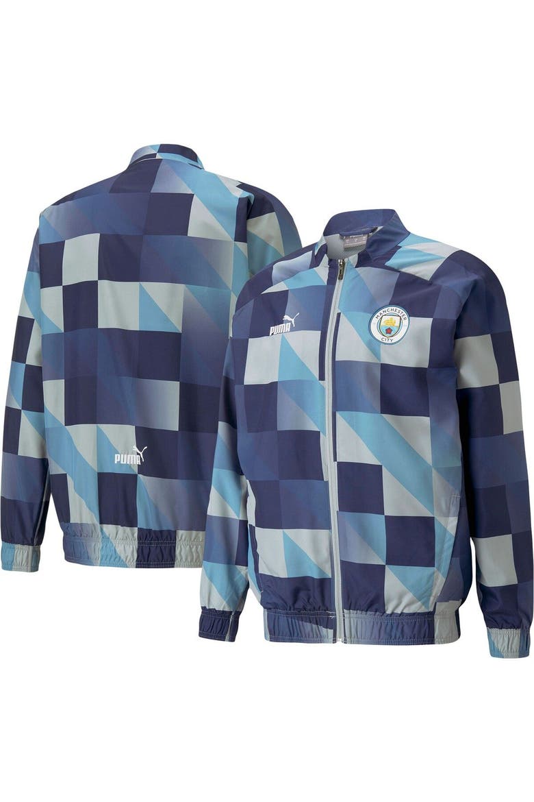 Men's Puma Navy/Gray Manchester City 2022/23 Pre-Match Full-Zip Jacket, Main, color, Navy