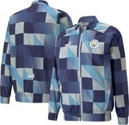 PUMA Men's Puma Navy/Gray Manchester City 2022/23 Pre-Match Full-Zip Jacket