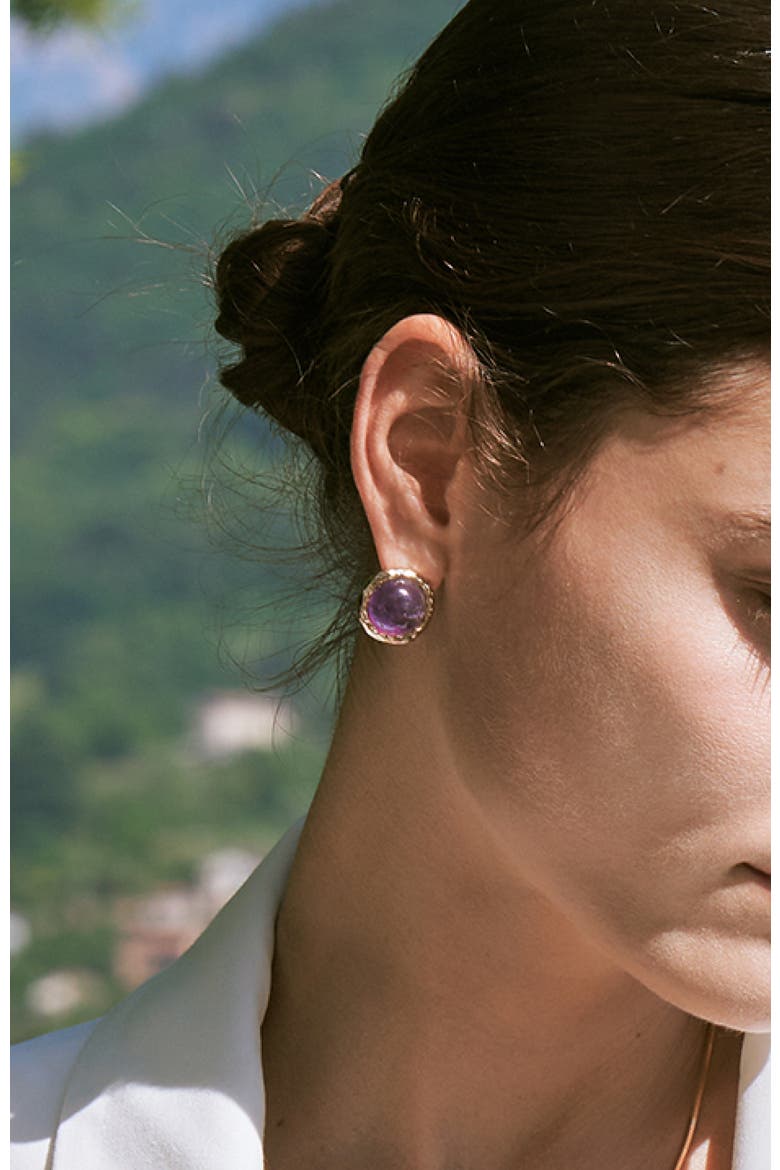 Aeolian Whispers Earrings, Alternate, color, Gold & Purple