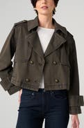 Liverpool Los Angeles Cropped Denim Trench Coat