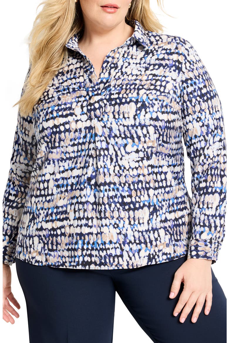 Harvest Dot Pullover Top, Main, color, BLUE MULTI
