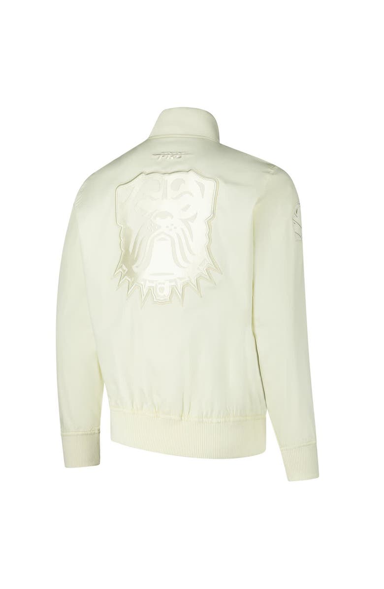 PRO STANDARD Men's Pro Standard Cream Cleveland Browns Triple Tonal Full-Zip Twill Jacket, Alternate, color, Cream