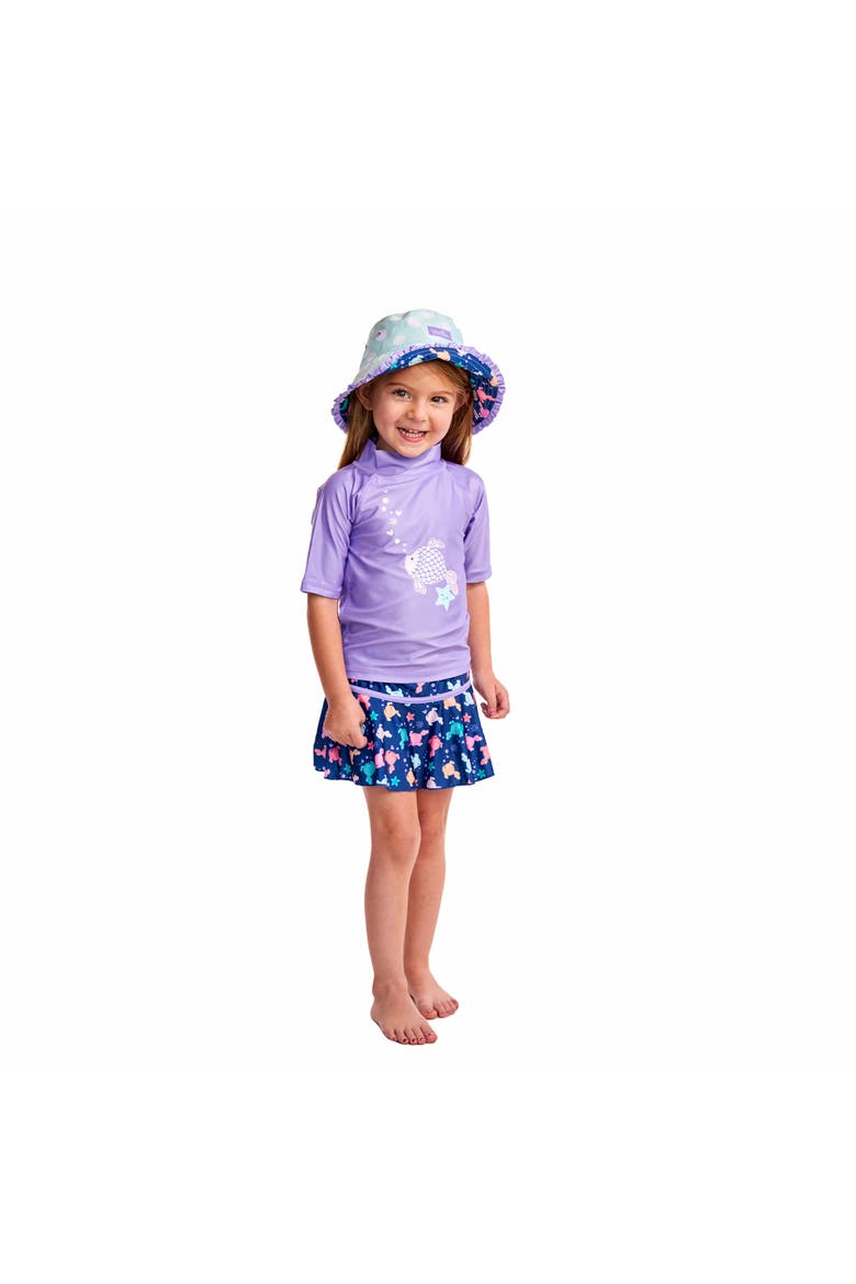 3PC Sun & Swim Set, Main, color, Purple Sparkle Fish