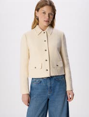 Whistles Cropped Boucle Jacket