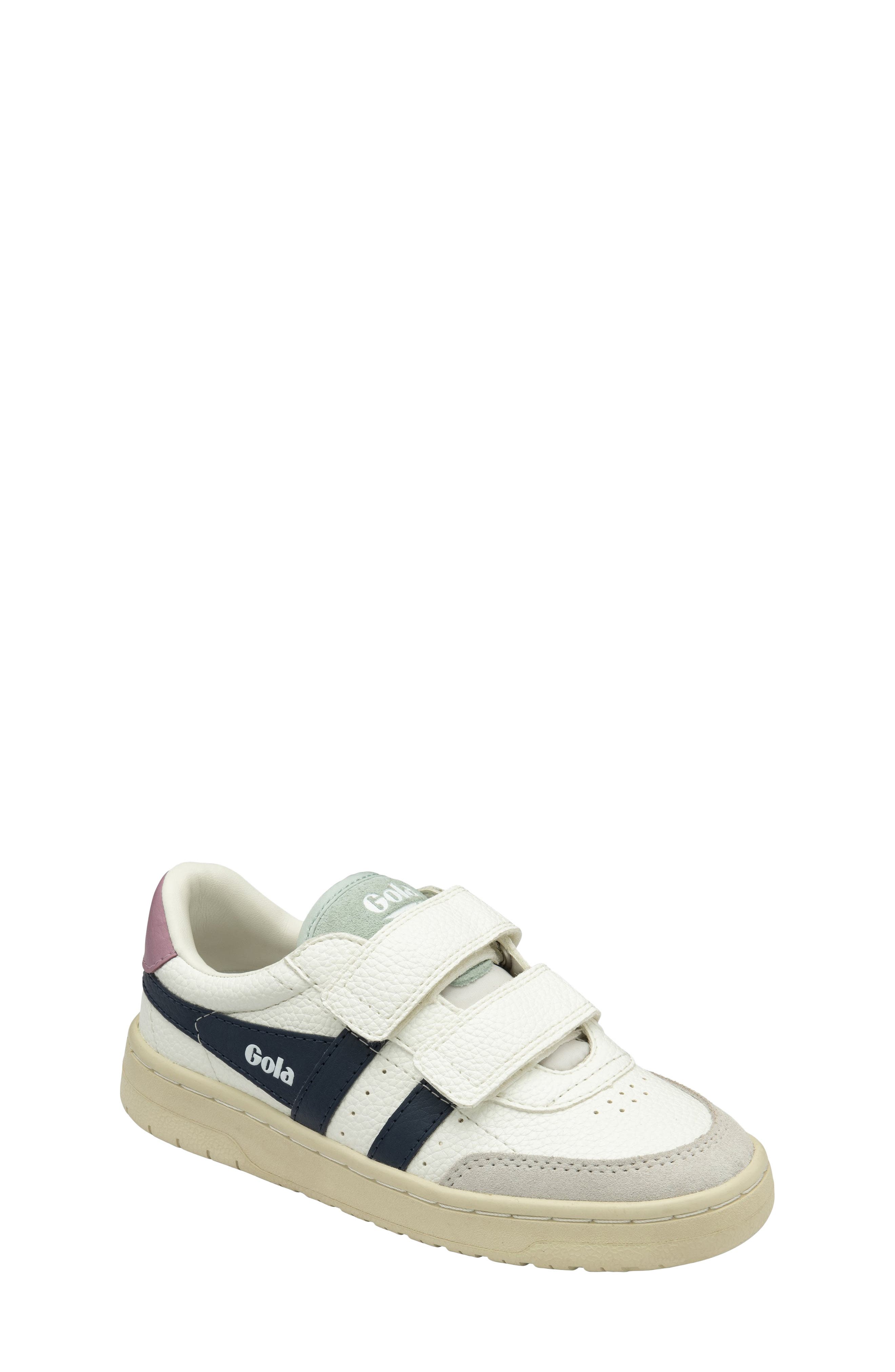Kids' Falcon Strap Sneaker, Main, color, WHITE/ NAVY/ CANDY