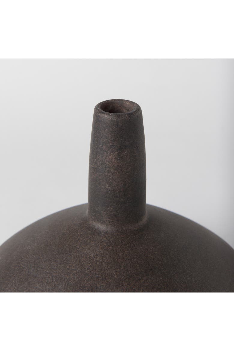 Rylee Ceramic Vase, Alternate, color, Brown