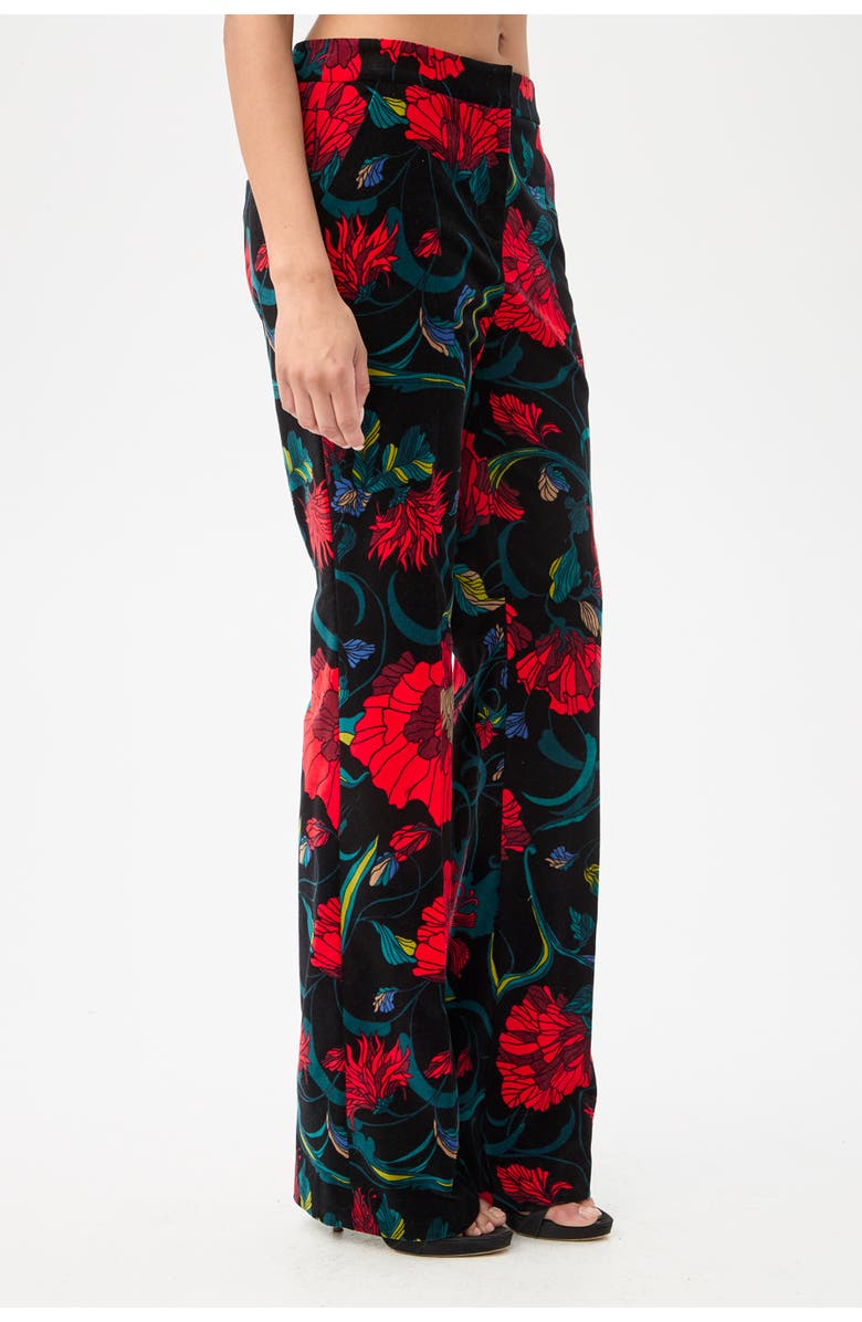Trina Turk Westport Printed Velvet Wide Leg Pant, Alternate, color, Multi