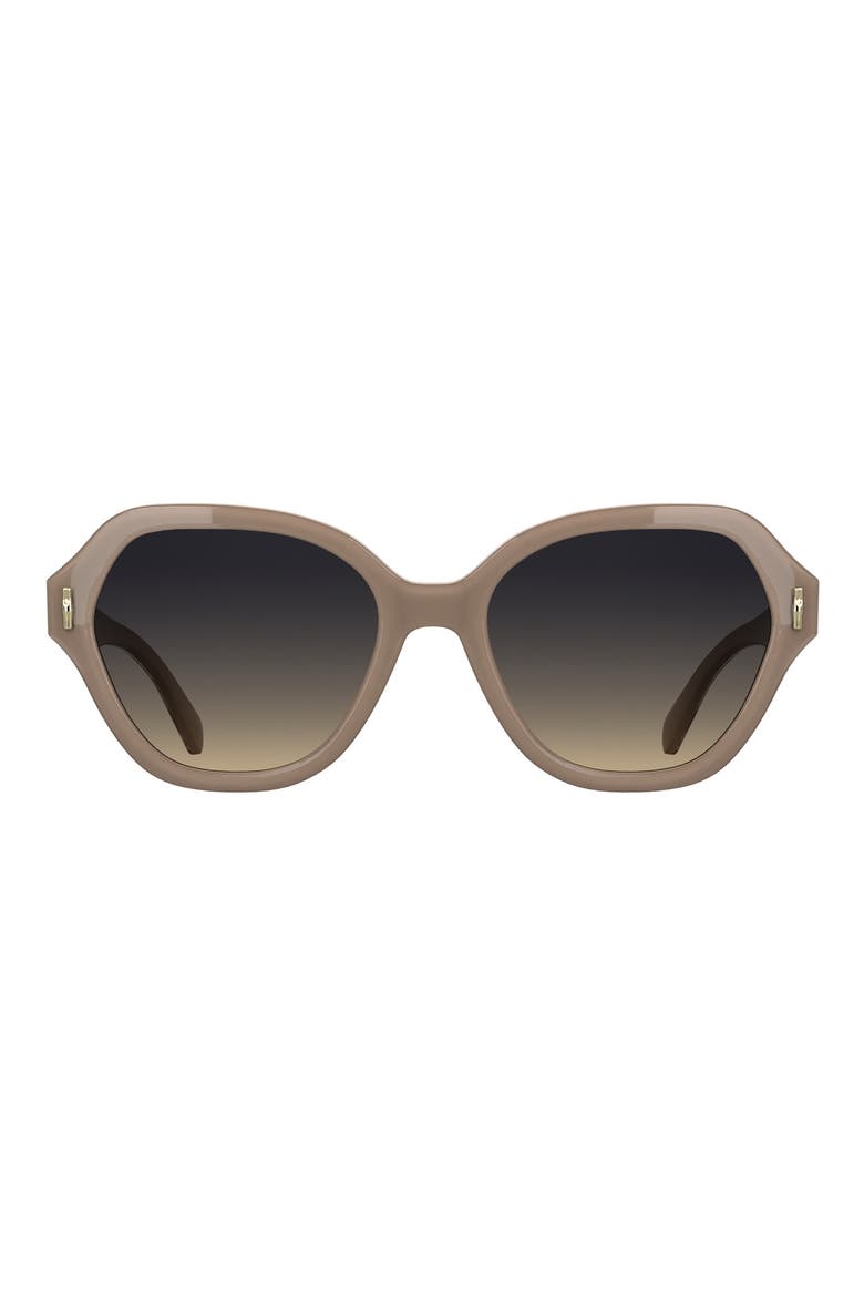Roseau 56mm Gradient Modified Rectangular Sunglasses, Main, color, BEIGE