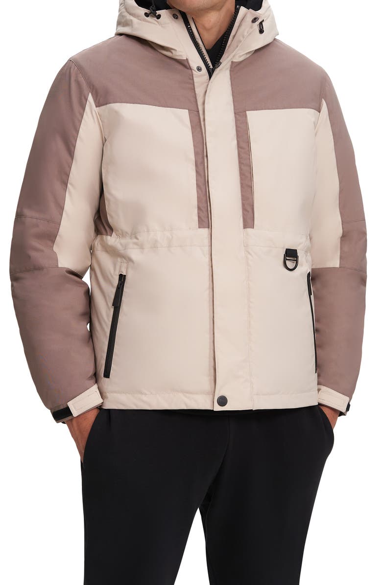 Noize Sylas Colorblock Jacket, Main, color, Oat/ Leafless