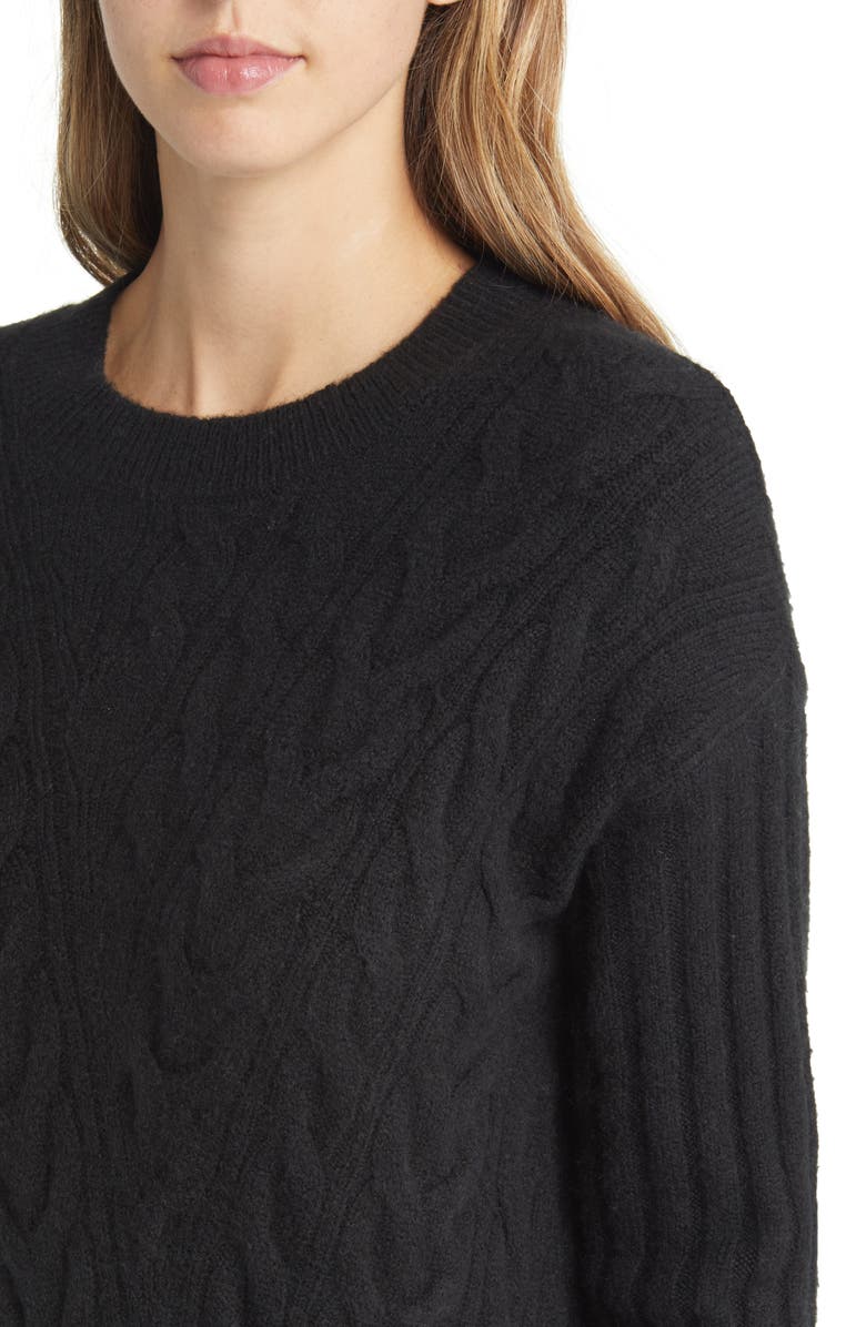 Nordstrom Holiday Long Sleeve Cable Sweater Dress, Alternate, color,