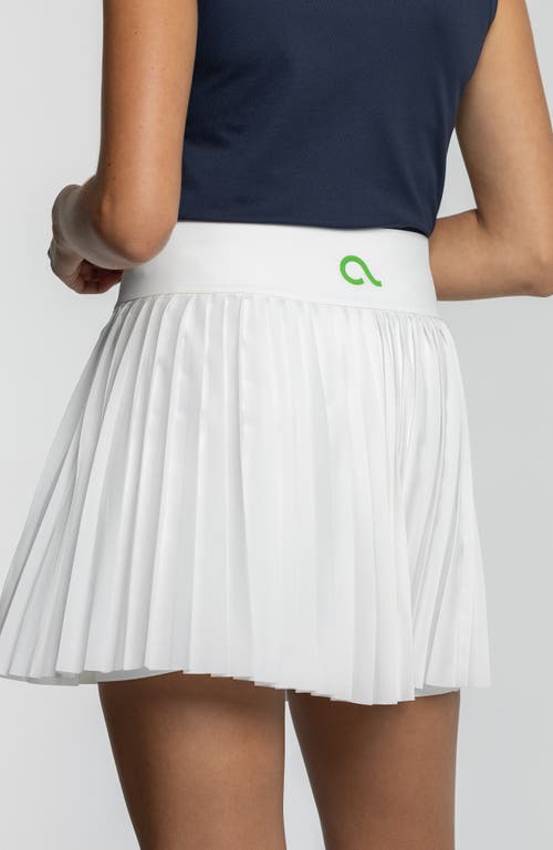 Avi Top Spin Pickleball Skirt In White Lotus