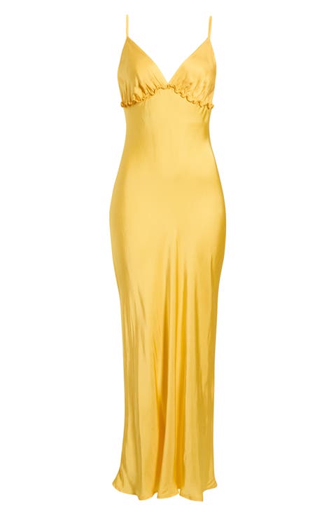 Trevi Sleeveless Satin Maxi Dress