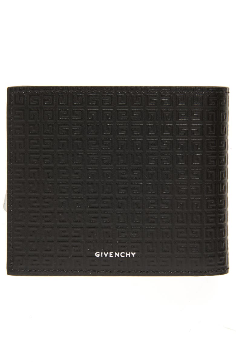 Givenchy 4G-Motif Leather Bifold Wallet, Alternate, color, 