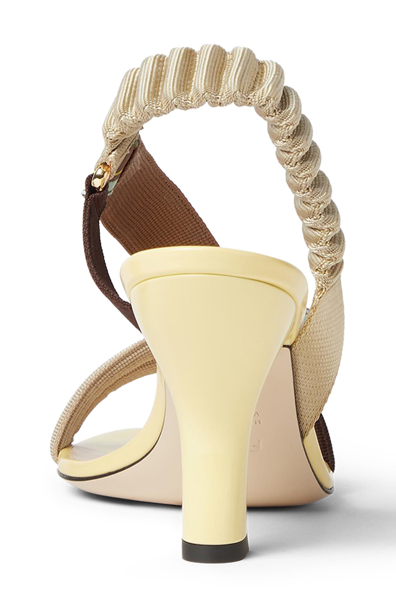 Fendi Colibri Slingback Sandal, Alternate, color, Yellow