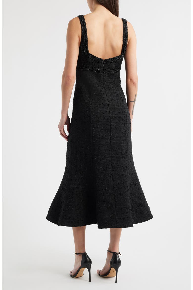 Shoshana Metallic Tweed Cocktail Dress, Alternate, color, BLACK