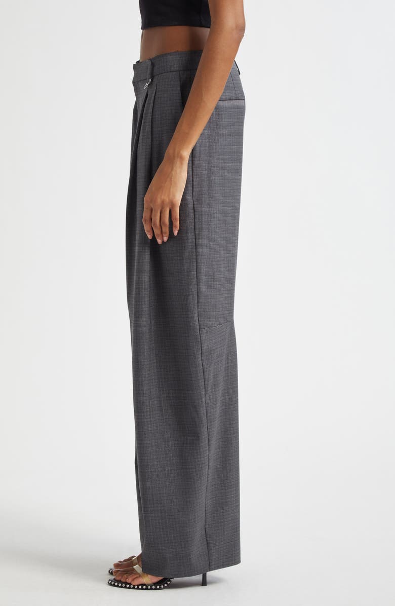 Alexander Wang Pleated Balloon Leg Pants with Detachable Chain Detail, Alternate, color, Dark Grey Melange