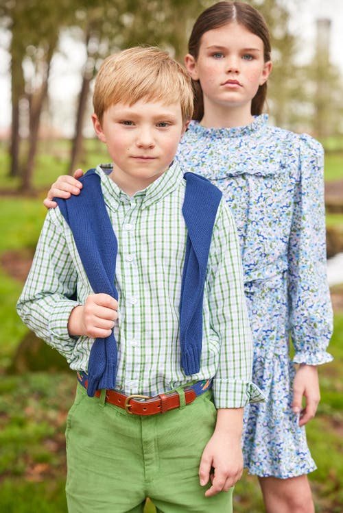 Little English Kids' Button Down Shirt In Leland Plaid