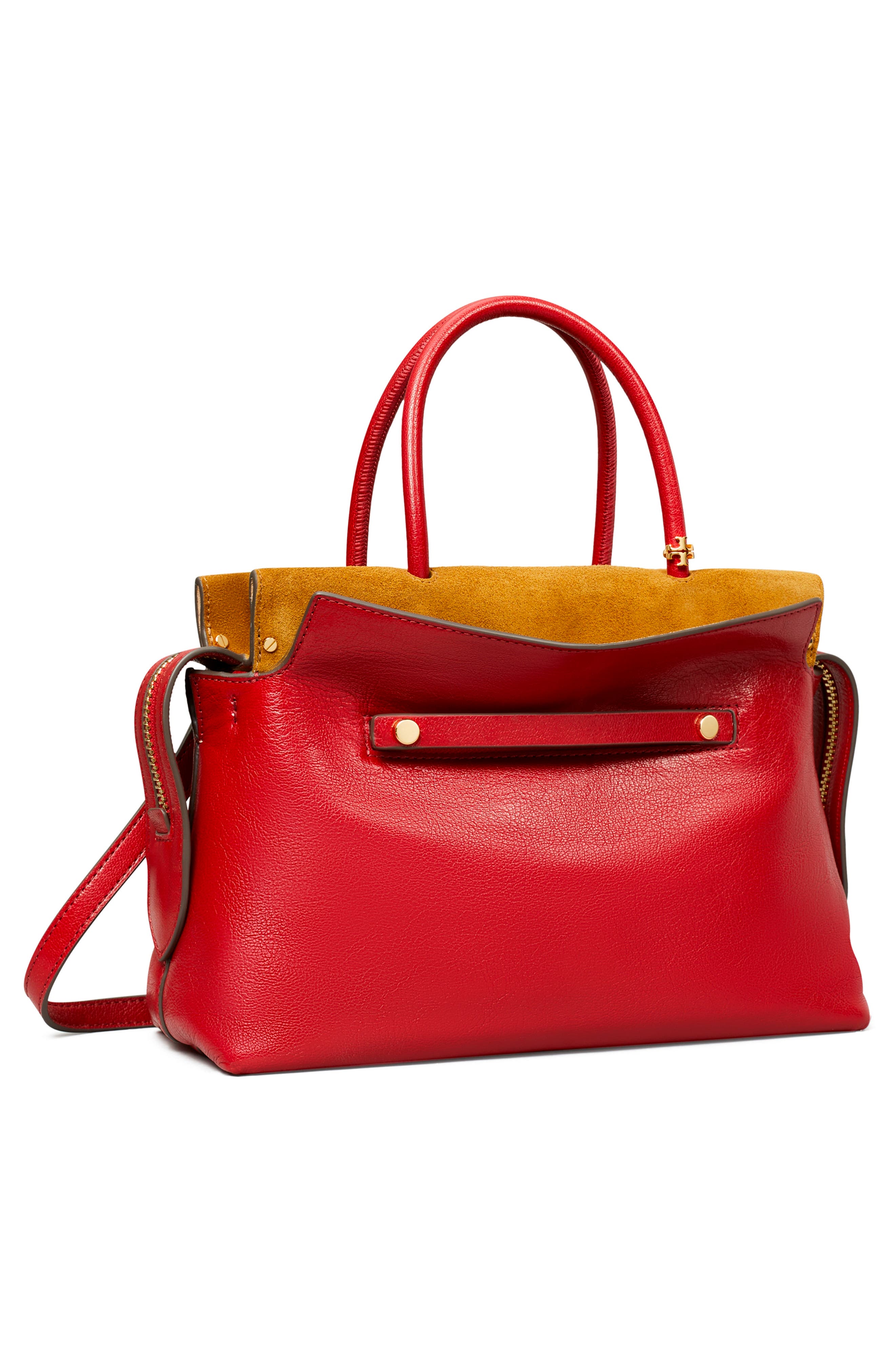 Tory Burch Mercer Textured Leather Satchel, Alternate, color, 