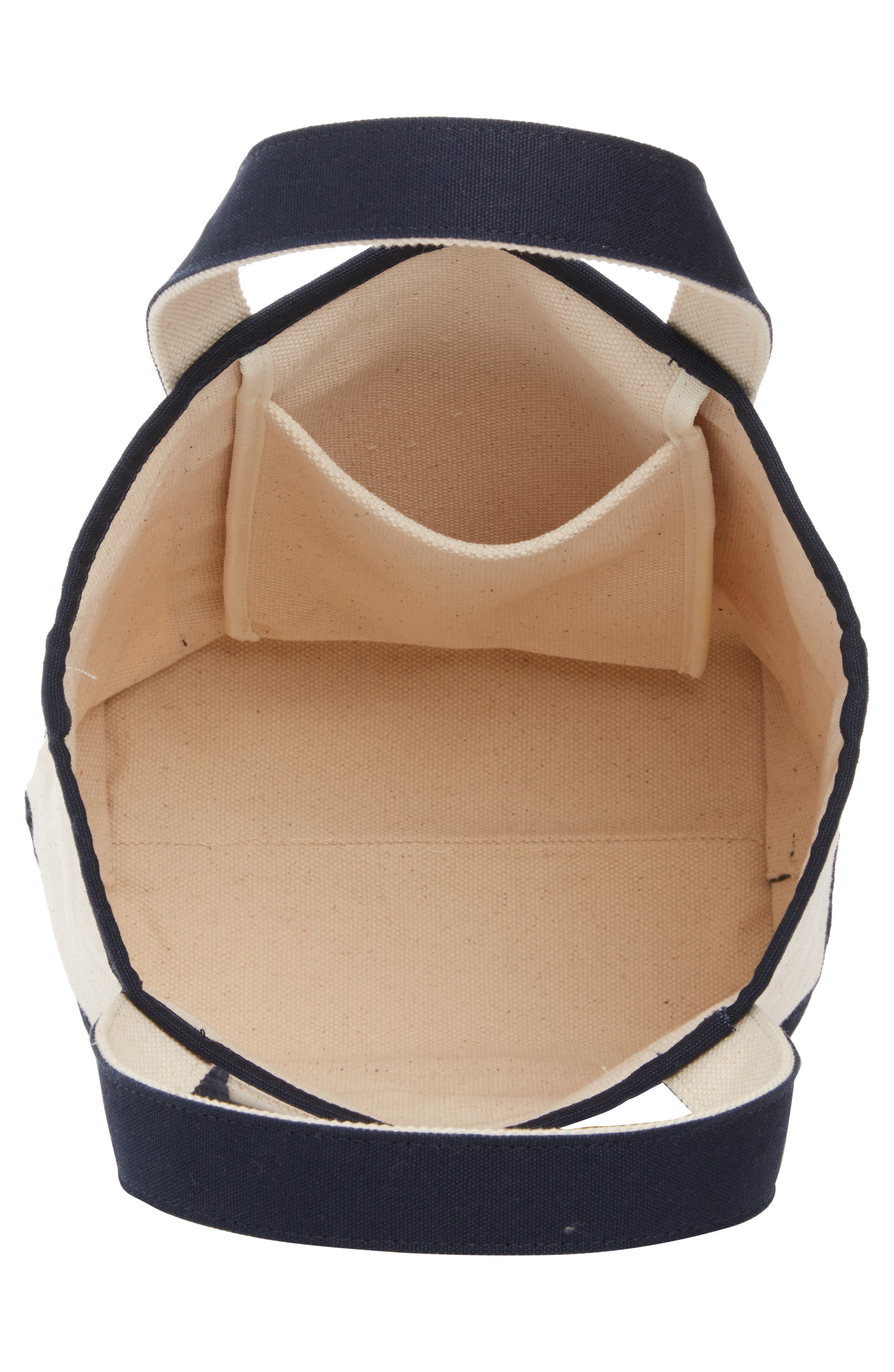 Small Logo Embroidered Canvas Tote, Alternate, color, NATURAL