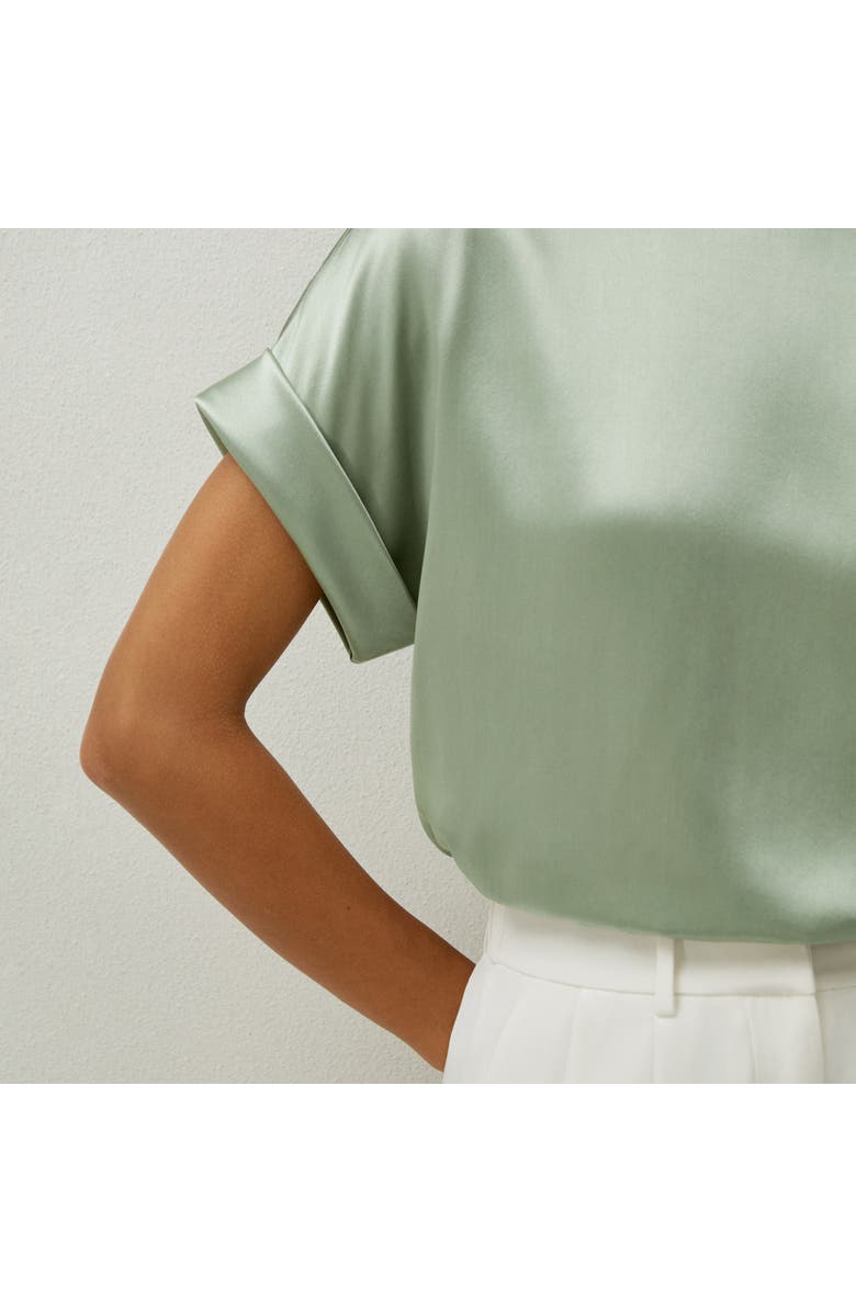 Lilysilk Contemporary Oversized Silk Top, Alternate, color, Pale Turquoise