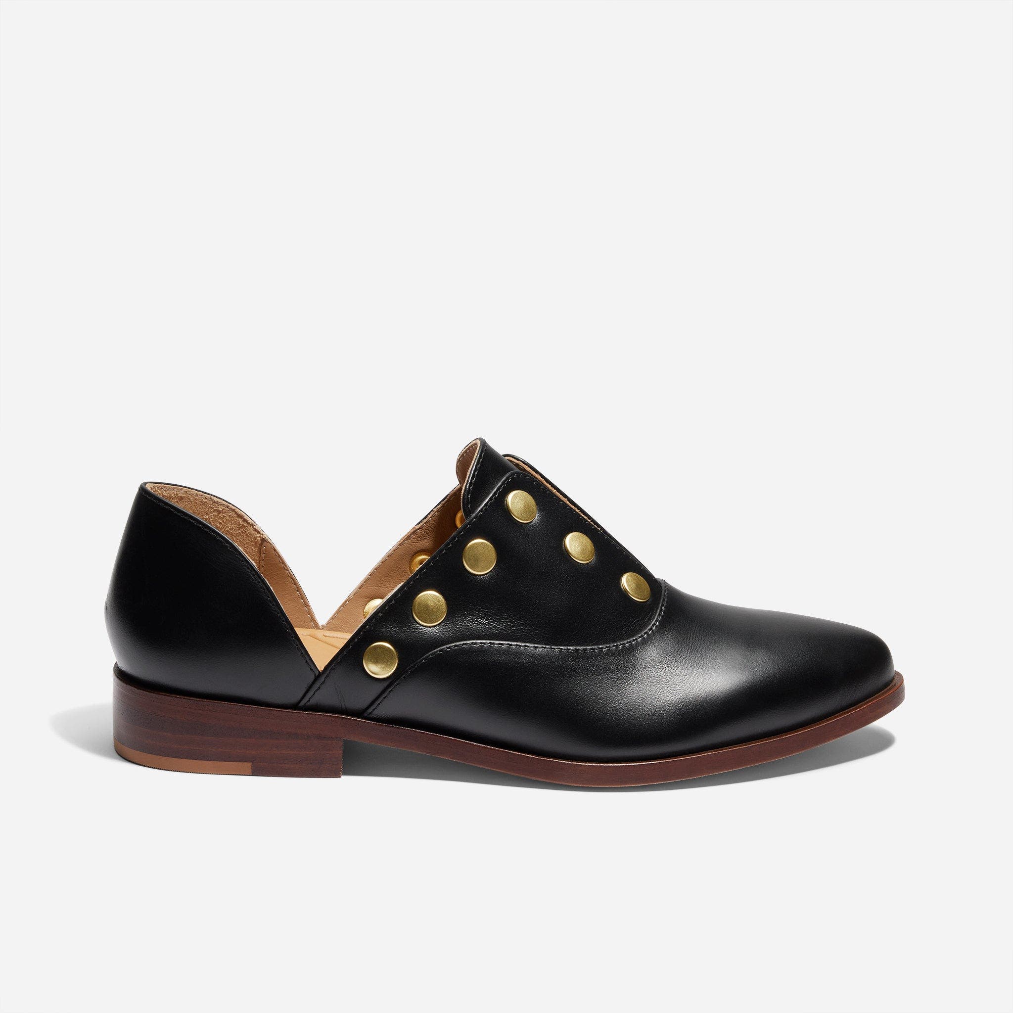 Emma d'Orsay Studded Oxford, Alternate, color, Black Studded