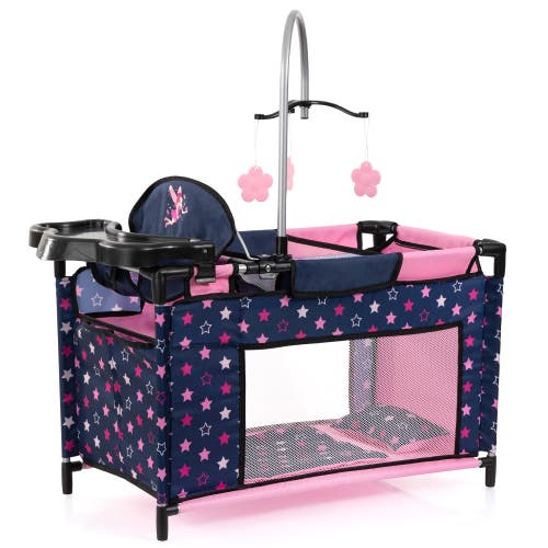 Bayer Design Navy & Pink Multibed Playpen For Dolls With Highchair & Mobile in Multicolored  product