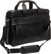 Mancini Double Compartment Leather Briefcase