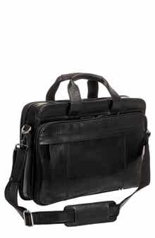 Mancini Double Compartment Leather Briefcase