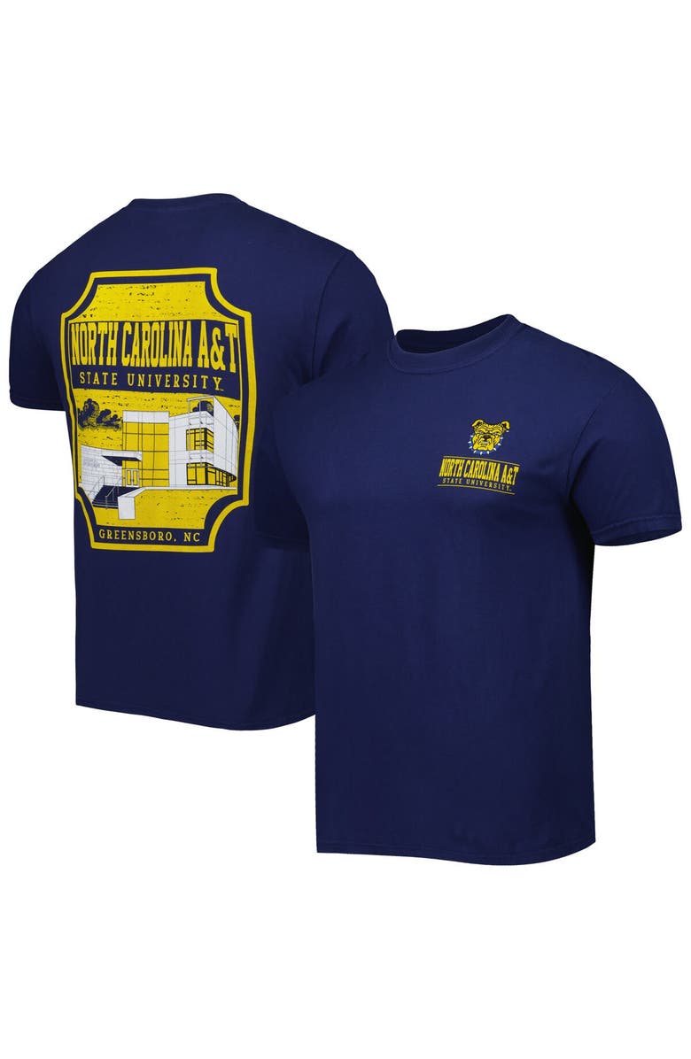 IMAGE ONE Men's Navy North Carolina A&T Aggies Logo Campus Icon T-Shirt, Main, color, 