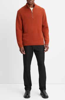 Vince Relaxed Fit Quarter Zip Wool & Cashmere Sweater
