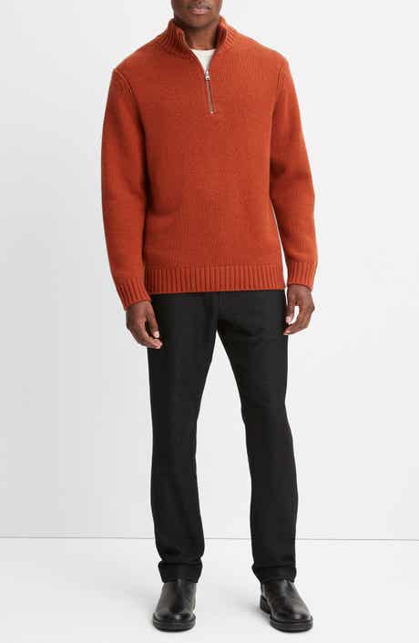 Vince Relaxed Fit Quarter Zip Wool & Cashmere Sweater