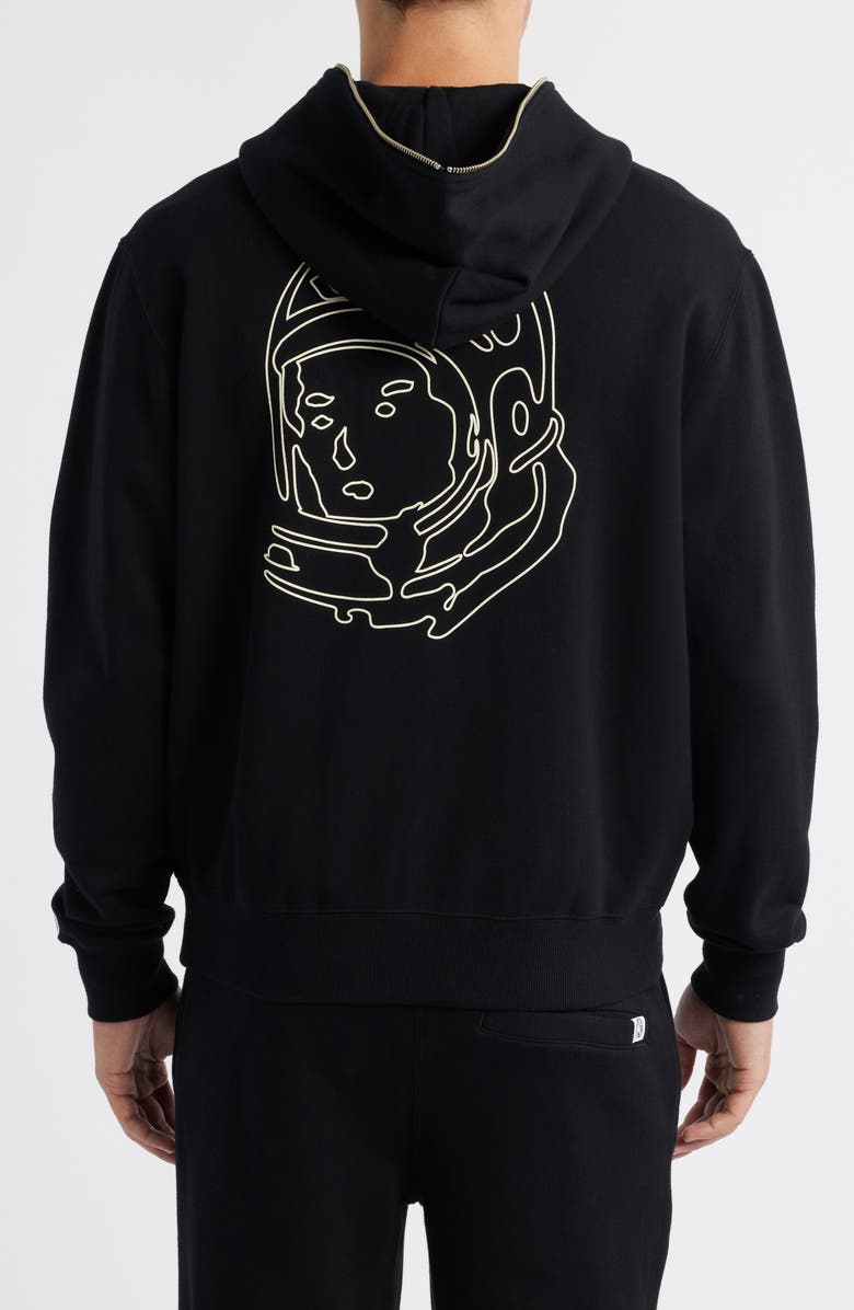 Billionaire Boys Club Small Curve Graphic Zip Hoodie, Alternate, color, Black