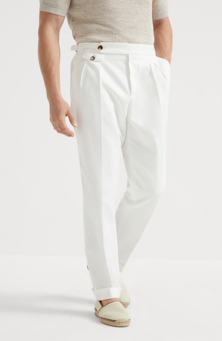 Brunello Cucinelli Gabardine garment dyed trousers, Alternate, color,