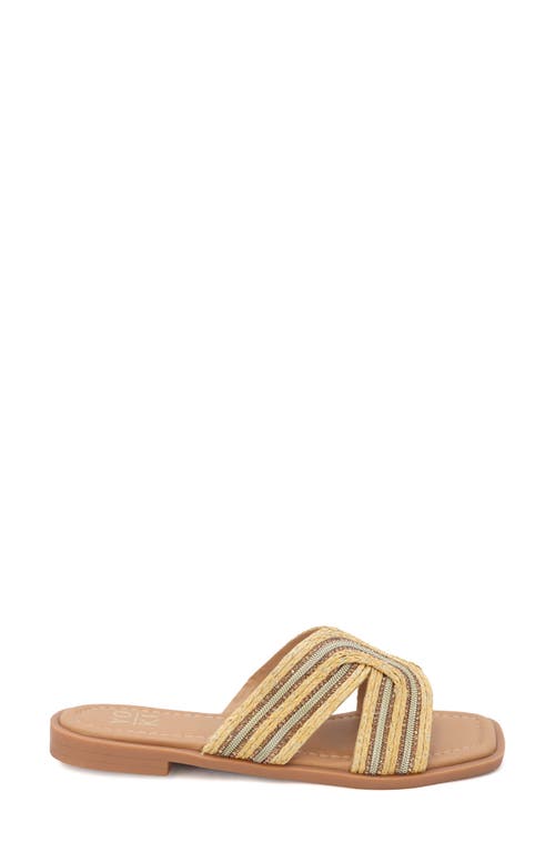 Yoki Suzana Slide Sandal In Natural/gold